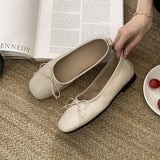 KYLETHOMASW  -  New Spring Fashion Butterfly-Knot Women Ballet Flats Shoes Shallow Female Soft Footwear Dress Ladies Flats Slip On Shoes