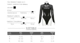 Kylethomasw Sexy Wild Women Bodysuit Long Sleeve See Through Skinny Mesh Patchwork Vacation Party Club Streetwear Bodycon Tops Black