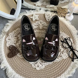 KYLETHOMASW  -  [Spot] Sweet Puff Original Cat Academy Glossy Popular Soft Sole Student Shoes Lolita Women's Shoes