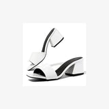 KYLETHOMASW  -  Large Size Thi Heel Sandals Ladies Slippers Comfortable Casual Slip-On oes for Women in Summer Season Rubber Outsole