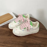 KYLETHOMASW  -  Casual Low-Top Student Sport Sneakers Fashionable All-Match New Arrival Letters Graffiti Thick Bottom Women Shoes Tenis De Mujer