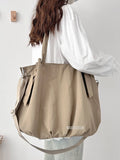 KYLETHOMASW  -  Japanese Style Tote Bag for Women Commuting Large Capacity Hand-held Single Shoulder Cloth Travel Crossbody Class Computer Bags
