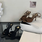 KYLETHOMASW  -  Fashion Street Style Elegant Thin High Heels Woman Pumps Pointed Toe Slingbacks Stripper Party Dress Shoes
