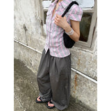KYLETHOMASW  -  Loose American Style Red Trousers for Teenage Girls Casual Loose Fit Quick Dry Workwear Soldier Pants Men Women New Style