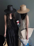 KYLETHOMASW  -  Korean Chic Summer New Item Niche Design Sense Waist Cinching Slimming Patchwork Ruffle Edge Cake Suspender Dress Women