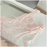 KYLETHOMASW  -  Summer Women Mini Dress Chiffon Fairy Frock One-Piece Coquette Shoujo Girl Evening Party 2000s Aesthetic Korean Sundress Cute