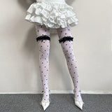 KYLETHOMASW  - Millennium Hot Girl Y2K Polka Dot Lace Stockings Trendy Retro Subculture Sun Protection Pantyhose Summer Women Ins Velvet