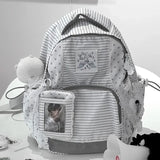 KYLETHOMASW  -  Striped Star Mochilas Mujer Large Capacity Mochila Japan Korean Style Bag Student School Backpack New Simple Bags for Woman