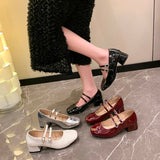 KYLETHOMASW  -  New Women's Lolita Mary Jane Shoes Causal Formal Versatile Women High Heel Shoes Wedding Party Elegant Ladies Dress Pumps