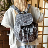 KYLETHOMASW  -  Polka Dot Print Bag Travel Mochila High Capaci Mochilas Mujer Pockets Backpacks Backpack Fashionable Casual Bags for Woman