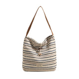 KYLETHOMASW  -  Contrast Color Striped Simple Grunge Shoulder Bags Sweet Y2k Aesthetic Casual Handbags All Match Chic Women Fashion Underarm Bag