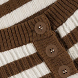 KYLETHOMASW  -  Sweet Slim Casual U Neck Long Sleeve Striped Contrast Color Pullover Knitted Pullovers