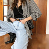 KYLETHOMASW  -  vintage womens fashion high waist  Women's Wide leg jeans baggy woman denim capris straight Pants jean mom jeans trousers