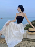 KYLETHOMASW  -  Summer Spring 2025 New Women Elegant French Style Dress Chic Female Off Shoulder Vestidos Summer Casual Vacation Beach Robes