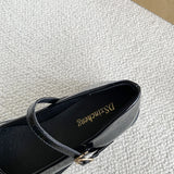 KYLETHOMASW  -  New Autumn Women Mary Jane Shoes Simple Glossy PU Ladies Causal Uniform Low-heeled Shoes Fashion Versatile Lolita Women's Pumps