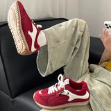 KYLETHOMASW  -  Women's Running Shoes 2025 New Mesh Breathable Casual Sneakers Lace Up Anti-Slip Retro Sports Shoes Versatile Low Top Sneakers