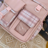 Kylethomasw Middle School Backpack for Teen Girls Student Nylon Women Korean Bagpack