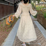 KYLETHOMASW  -  Mermaid princess summer new retro ruffle edge embroidery slim chic dress Hong Kong flavor retro chic skirt