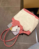 KYLETHOMASW  -  Cute Polka Dot Embroidered Canvas Shoulder Bag 2025 Casual Versatile Large Capacity Tote Commuting Underarm Bags