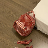 KYLETHOMASW  -  Sweet Kawaii Girls Dots Mini Backpacks Women Y2k Aesthetic Plaid Shoulder Crossbody Bags Fashion Transparent Handbags for Gifts