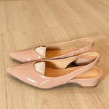 KYLETHOMASW  -  Summer Spring Shallow Pointed Toe Women Pumps Sandals Elegant Comfortable Chunky Low Heels Banquet Party Mules Shoes