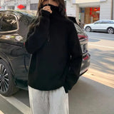 Kylethomasw High Street Loose Casual Thread Long Sleeve Sweater Women 2024 Autumn New Turn Down Collar Zipper Solid Color Cashmere Knit Tops