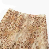 KYLETHOMASW  -  Summer High Waist Leopard Print Polka Dot A-shaped Skirt Ruffle Edge Skirt
