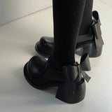 KYLETHOMASW  -  Sweet Cute Style Women Shoes Mary Janes Butterfly-Knot Crude Heel Women Shoes Big Size 35-43 Buckle Strap Young Chaussure Femme