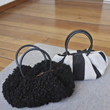 KYLETHOMASW  -  Striped Bag for Women Crossbody Korean Hand-held Pleated Cloud Bags Niche Handbag