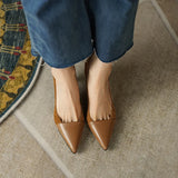 KYLETHOMASW  -  Spring Autumn New Splicing Shallow Mouth Single Shoes Women French Pointed Toe Temperament High Heels