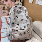 KYLETHOMASW  -  High-capacity Schoolbags Women Ins Korean  All Match Star Printing Laptop Bags Kawaii Y2k Fashion Students Backpacks Streetwear