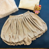 KYLETHOMASW  -  Moda Trendy Bud Loose High Waist Femme Pantalones Slim Small Fellow French Style Shorts Ruched Lovely Casual Elegant Soft Short