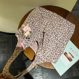 KYLETHOMASW  -  Leopard Print Bag Shoulder Bags Double Sided Tote Bolsos mujer Large Capaci Bolsa Commuter Bolso Korean Style New Sac Femme