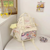 KYLETHOMASW  -  Bow Ita Bag Detachable Transparent Pockets Mochilas Mujer Student Versatile Mochila High Capacity Backpack Bolsa Feminina