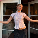 KYLETHOMASW  -  Solid Color Professional Women's Shirt Spring 2025 New V-Neck Pleated Girlish Age-Reducing Base Shirt Short Sleeve T-Shirt