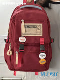 KYLETHOMASW  -  Schoolbag Female College Students Retro Simple Computer Backpack Junior High School Student Large-capacity Travel Backpack Male
