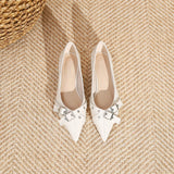 KYLETHOMASW  -  Women's Flat Shoes Fashionable Pointed Single Shoe New Belt Buckle Flat Single Shoes for Women Black Wide Heels Women