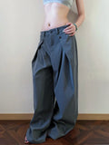 KYLETHOMASW  -  Pleated Autumn Winter Men's and Women's Trendy Brand Vertical Silhouette Loose Wide-leg Casual Versatile Floor-mopping Trousers