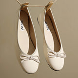 KYLETHOMASW  -  Summer New Soft-soled Flats Shoes Round Head Retro Women Shoes Bowknot Women Shoes Fashion Shallow Flat Shoes 659
