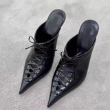 KTLETHOMASW  -  New Summer Cross-Strap Pointed Toe Sandals Women Fashion Sexy Stiletto High Heels Women Shoes Slippers sandalias de las mujeres