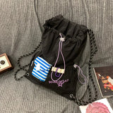 KYLETHOMASW  -  Drawstring Mochila Lightweight Nylon Bag Mochilas Mujer Bolsas New Outdoor Bags for Woman Travel Trendy Commuter Backpack