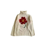 KYLETHOMASW  -  Y2K floral pattern knitted sweater high street embroidery warm streetwear aesthetic sweetcool autumn-winter women's clothing