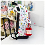 KYLETHOMASW  -  Cute Cat Paw Print Mochilas Mujer Travel Mochila Student  Bag Cute Teenage Girls Bolsas Young Backpack New Bags for Woman