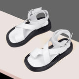 Kylethomasw Sandals Women Summer 2024  New Clip Toe Sandals Ladies Genuine Leather Fashion Roman Women Shoes Sandals