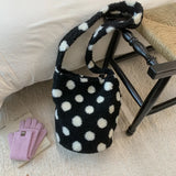 KYLETHOMASW  -  Lamb Wool Kawaii Vintage Harajuku Crossbody Bag Sweet Y2k Aesthetic All Match Handbags Casual Fashion Grunge Shoulder Bags Women