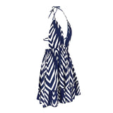 KYLETHOMASW  -  Women's Dresses New Summer Sexy V-neck Backless Sleeveless A-Line Dress Fashion Bandage Halter Female Club Party Elegant Dresses