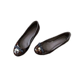 KYLETHOMASW  -  Fashion Print Bow Decor Women's Flats and Loafers,Round Toe Soft Comfortable Sapato Feminino,Elegant Daily Zapatos De Mujer