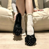 KYLETHOMASW  -  Polka Dot Mary Jane Shoes Women Sweet Ruffle Internal Elevation Shoes Ladies Soft Sole Slip on Daily Comfort Dress Footwear