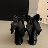 KYLETHOMASW  -  Night Club Platform Women Lolita Pumps Fashion Butterfly-knot High Heel Shoes New Spring Autumn Ladies Stripper Party Shoes