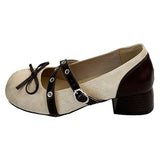 KYLETHOMASW  -  New Spring Vintage Thick Heel Women Mary Jane Shoes Concise Belt Buckle Shoes Female Elegant Party Dress Pumps